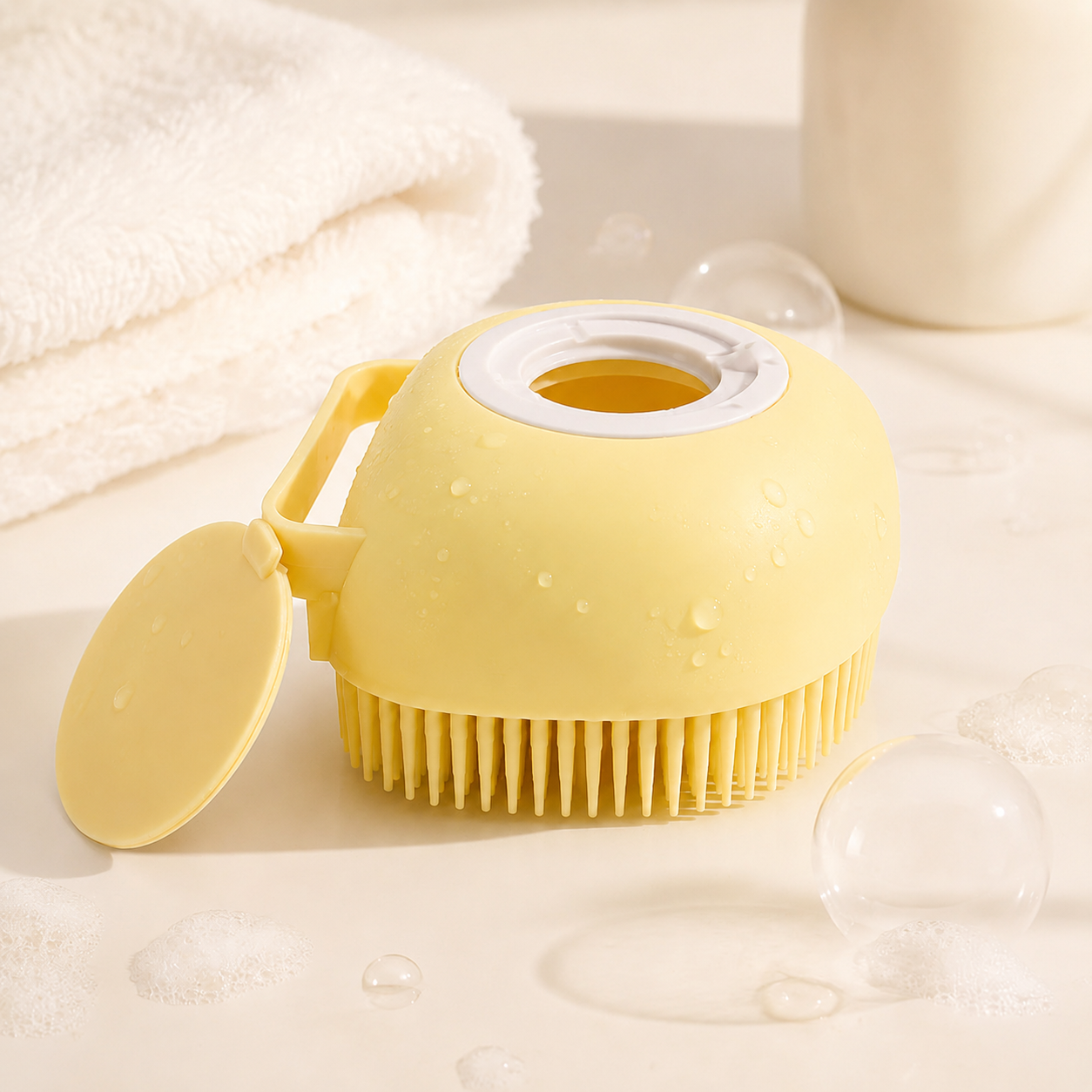 2-in-1 Self-Dispensing Pet Shampoo Brush